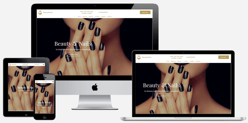 Webseite für Nagelstudios